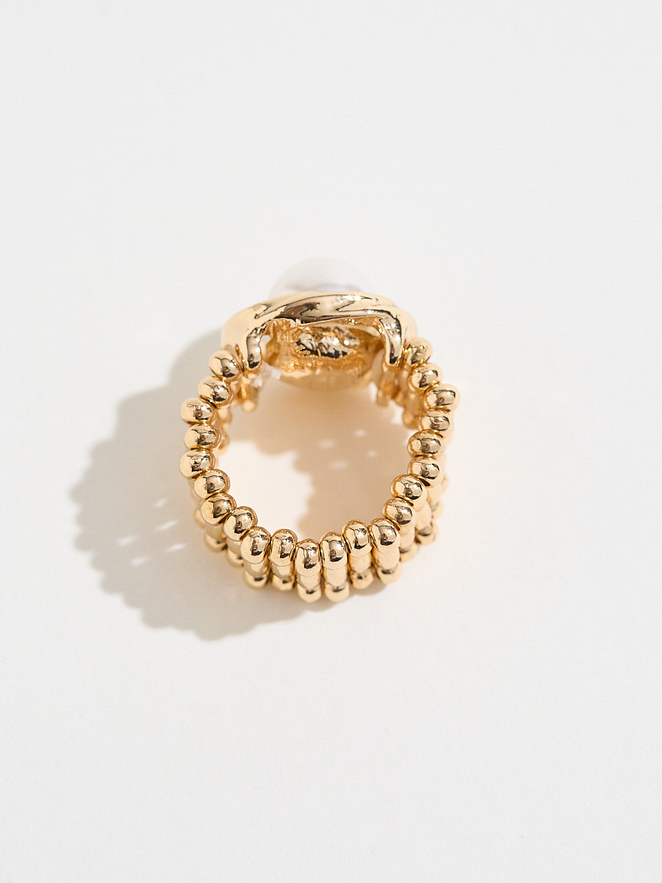 Pearl Solitaire Stretch Ring