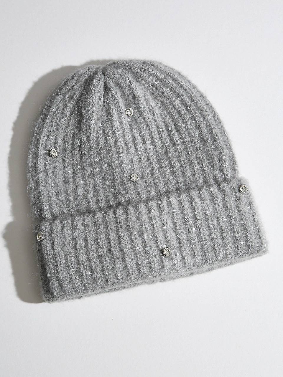 Ribbed Hat with Jewels