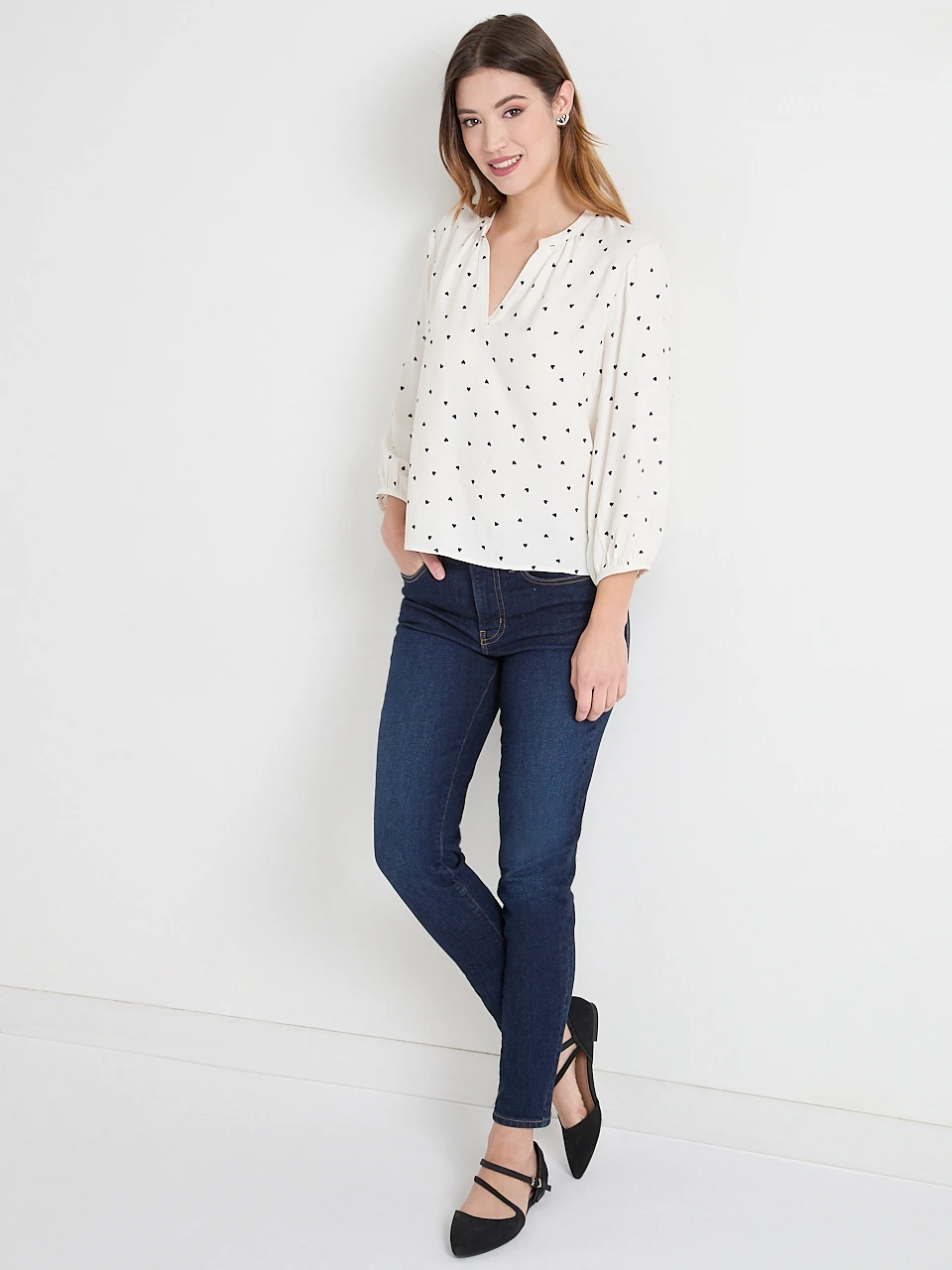 Bubble Sleeve Henley