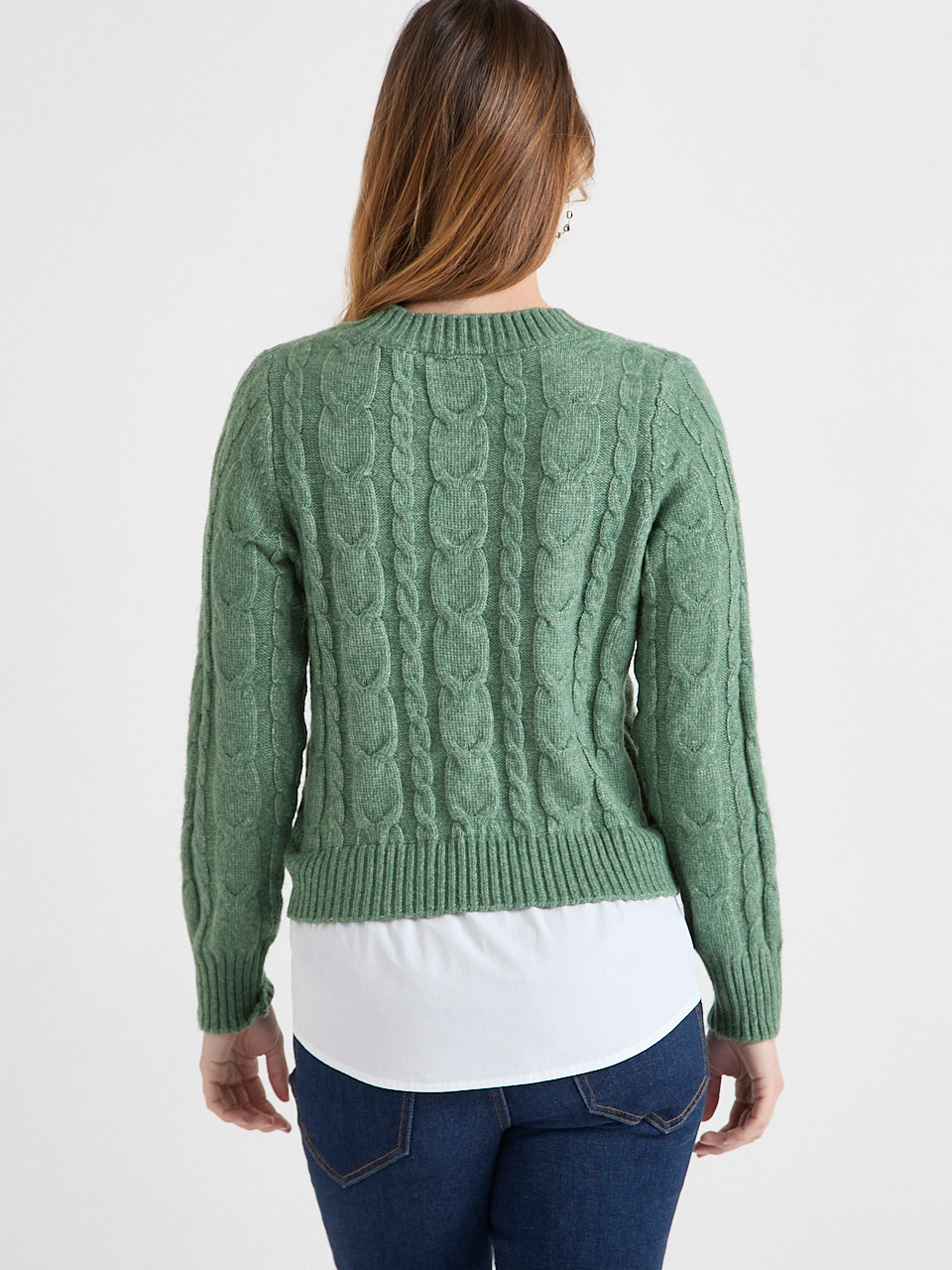 Cable Knit Fooler Sweater