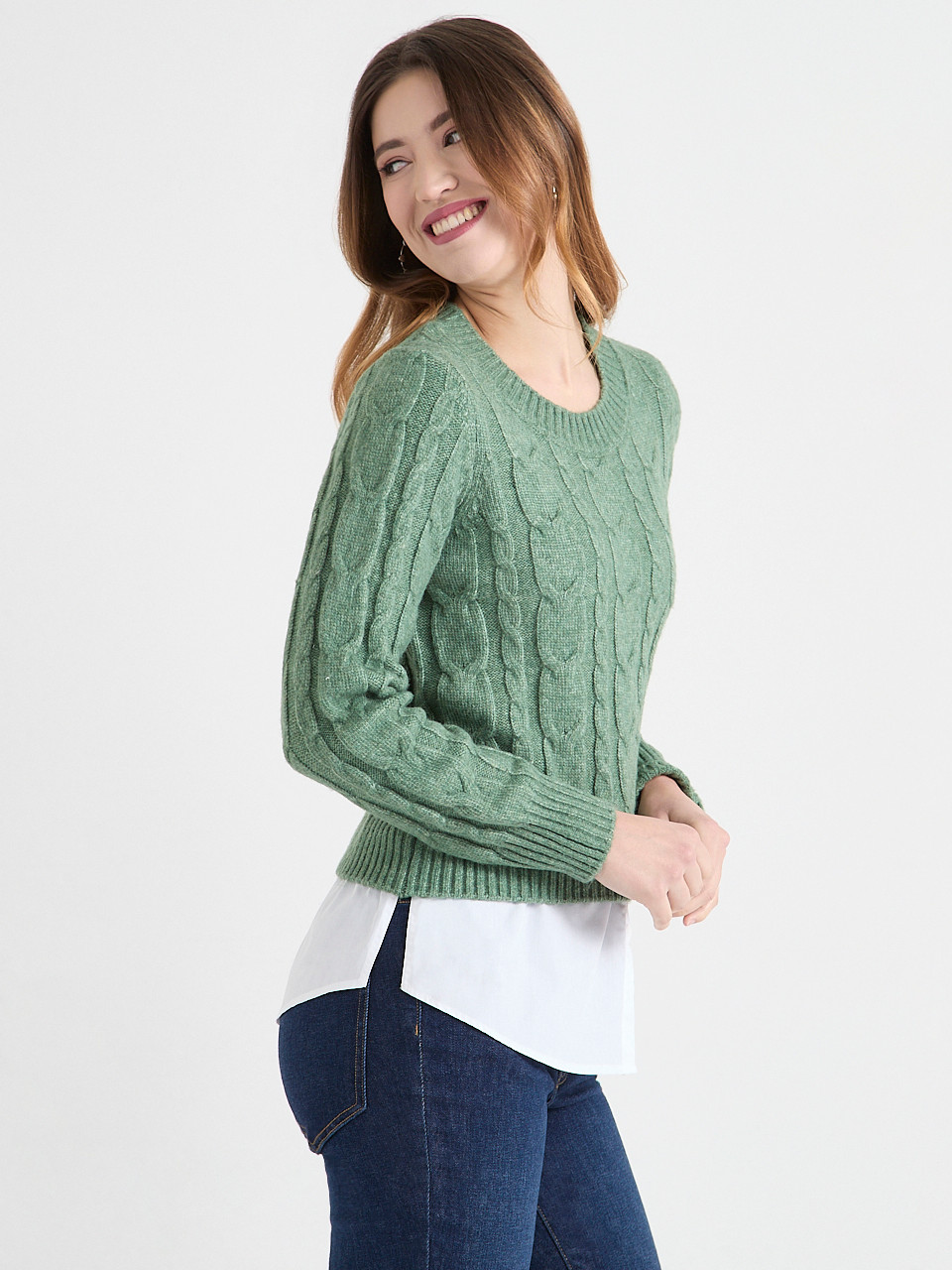 Cable Knit Fooler Sweater
