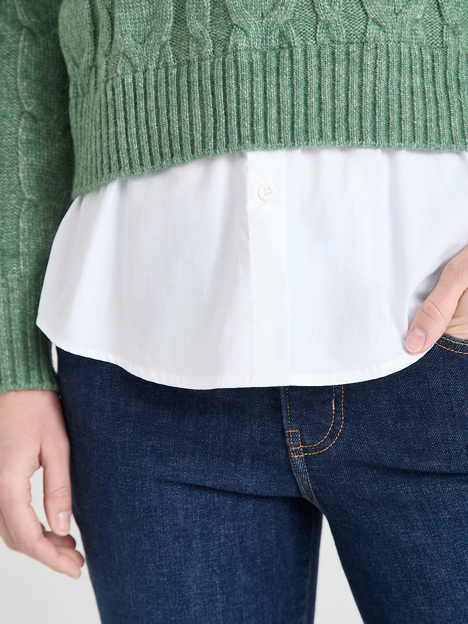 Cable Knit Fooler Sweater