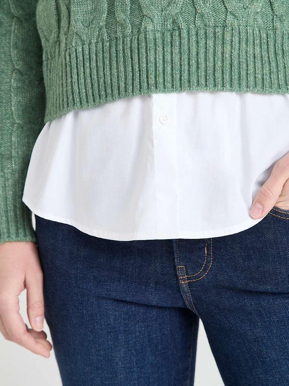 Cable Knit Fooler Sweater