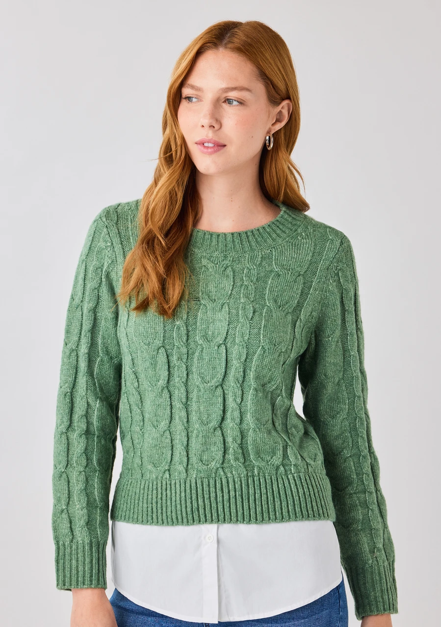 Cable Knit Fooler Sweater