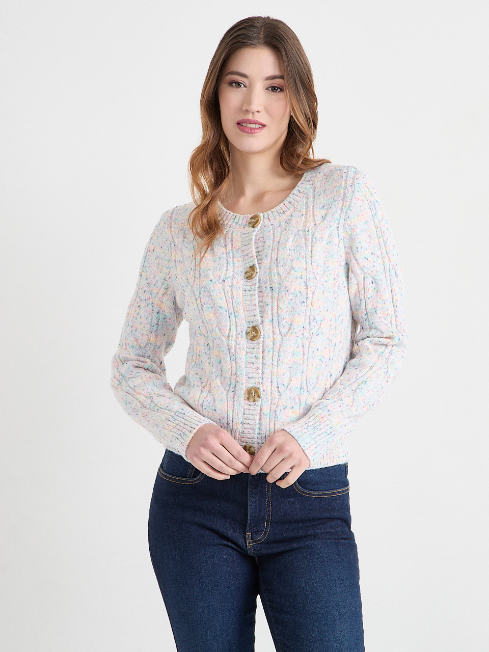 Crewneck Cardigan Sweater