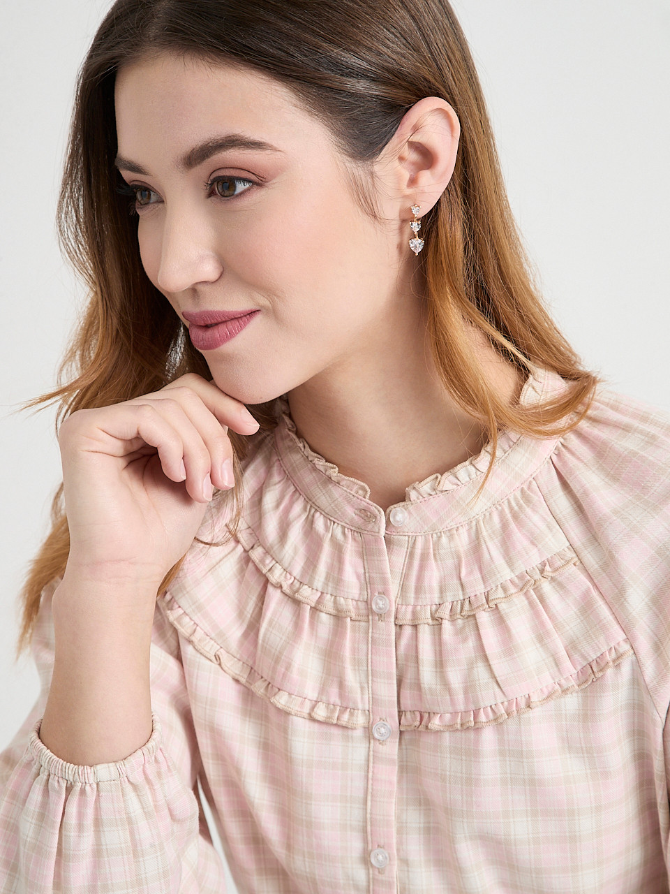 Crystal Heart Drop Earrings