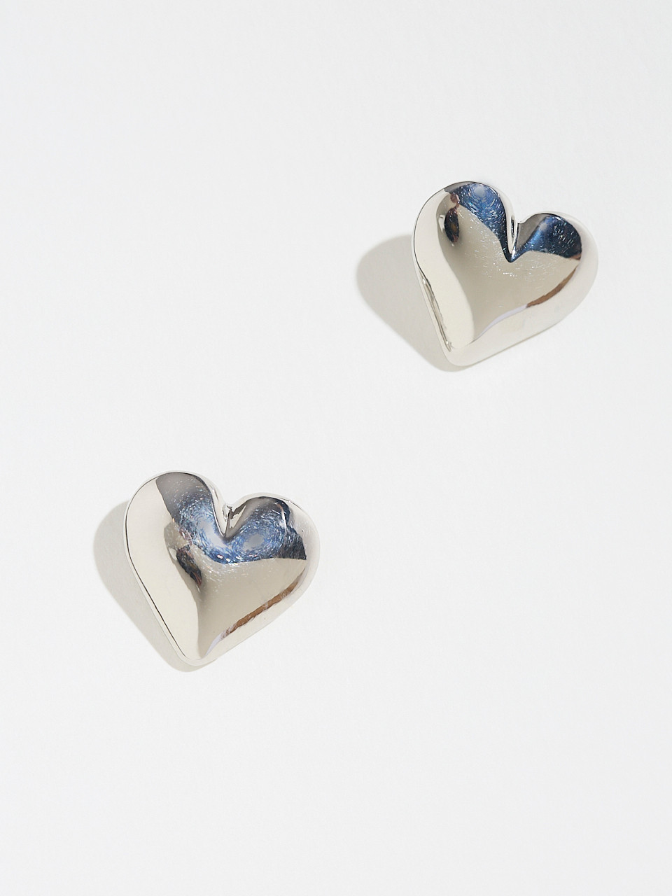 Large Heart Stud Earrings