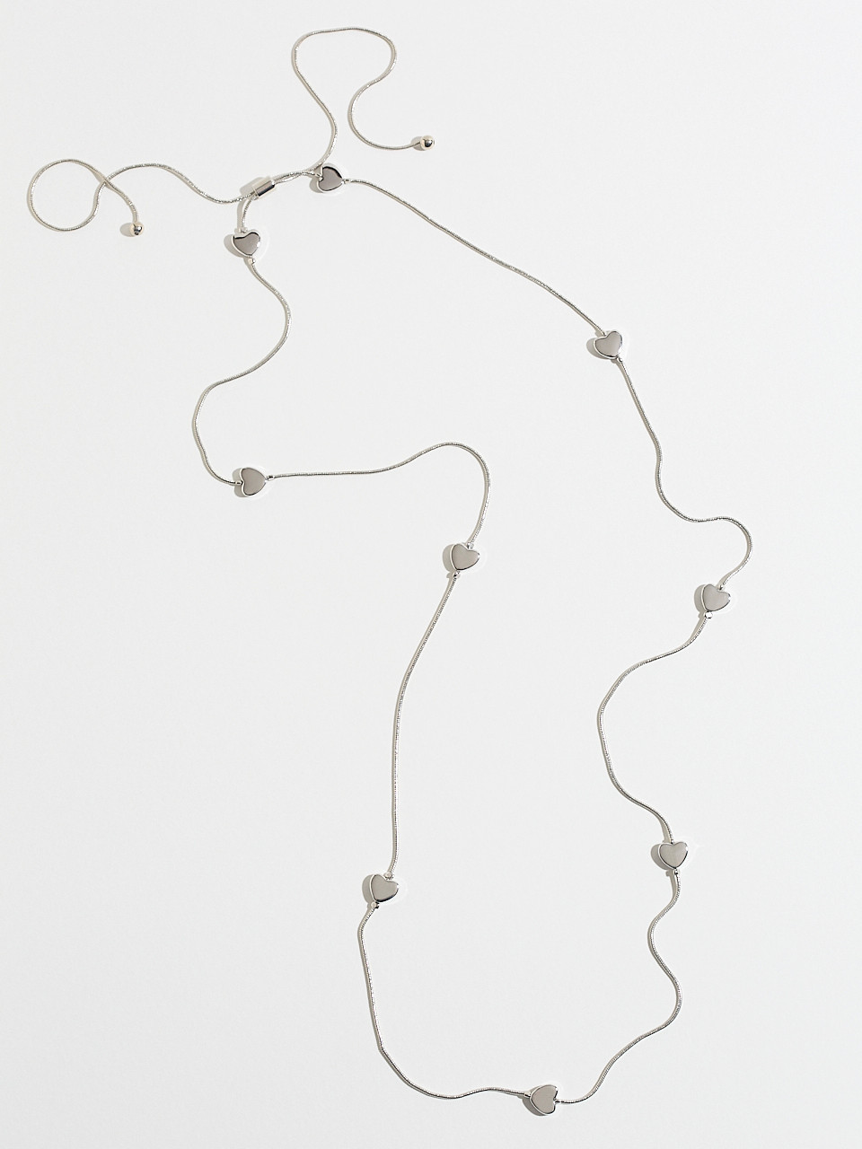 Long Delicate Heart Necklace