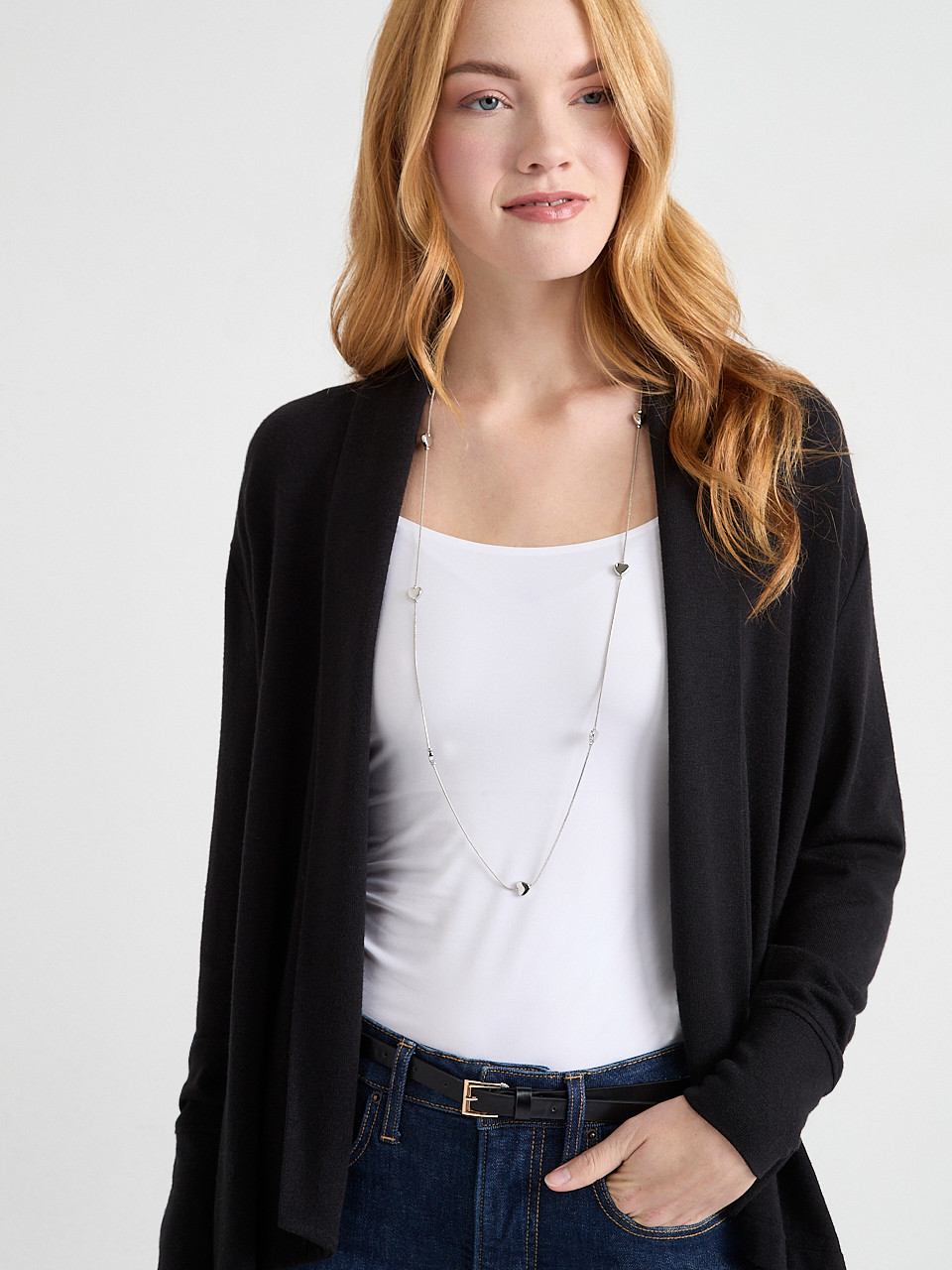 Long Delicate Heart Necklace