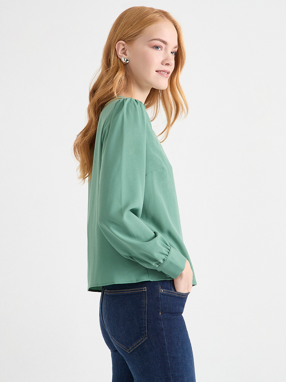 Long Sleeve Embroidered Blouse