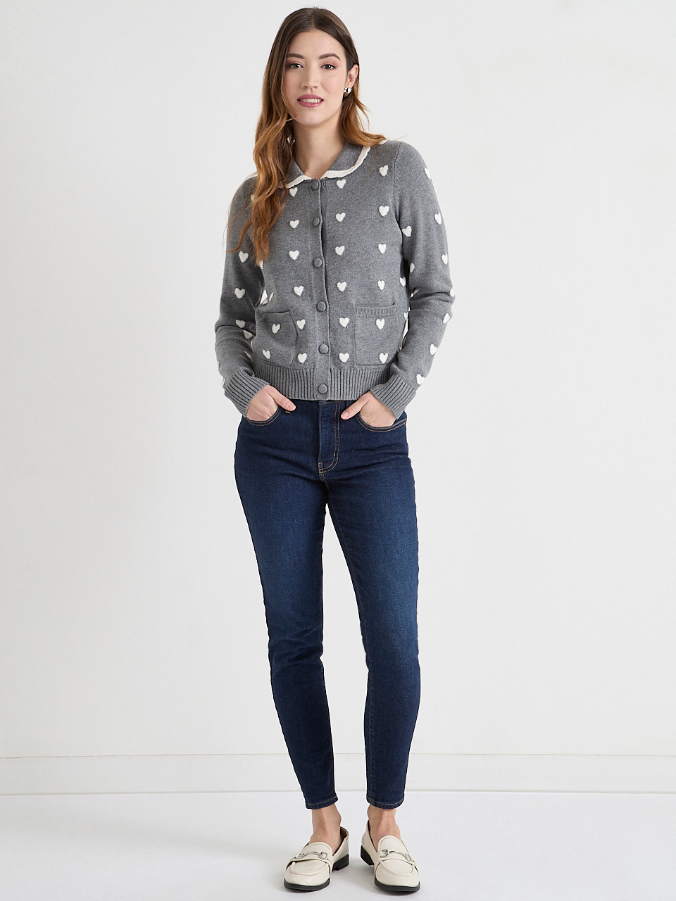 Pan Collar Cardigan Sweater