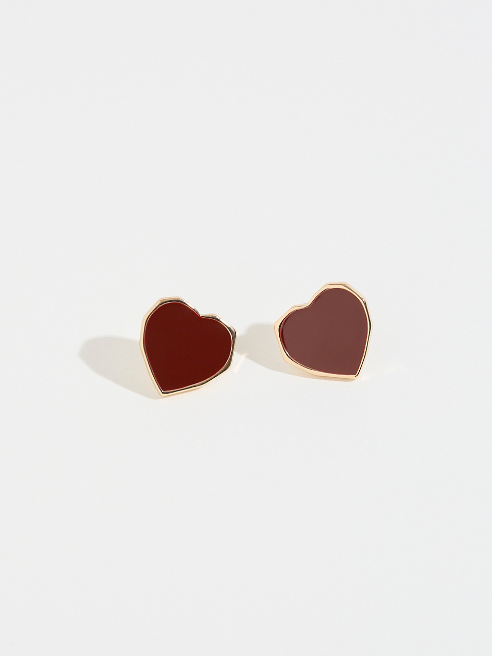 Red Heart Stud Earrings