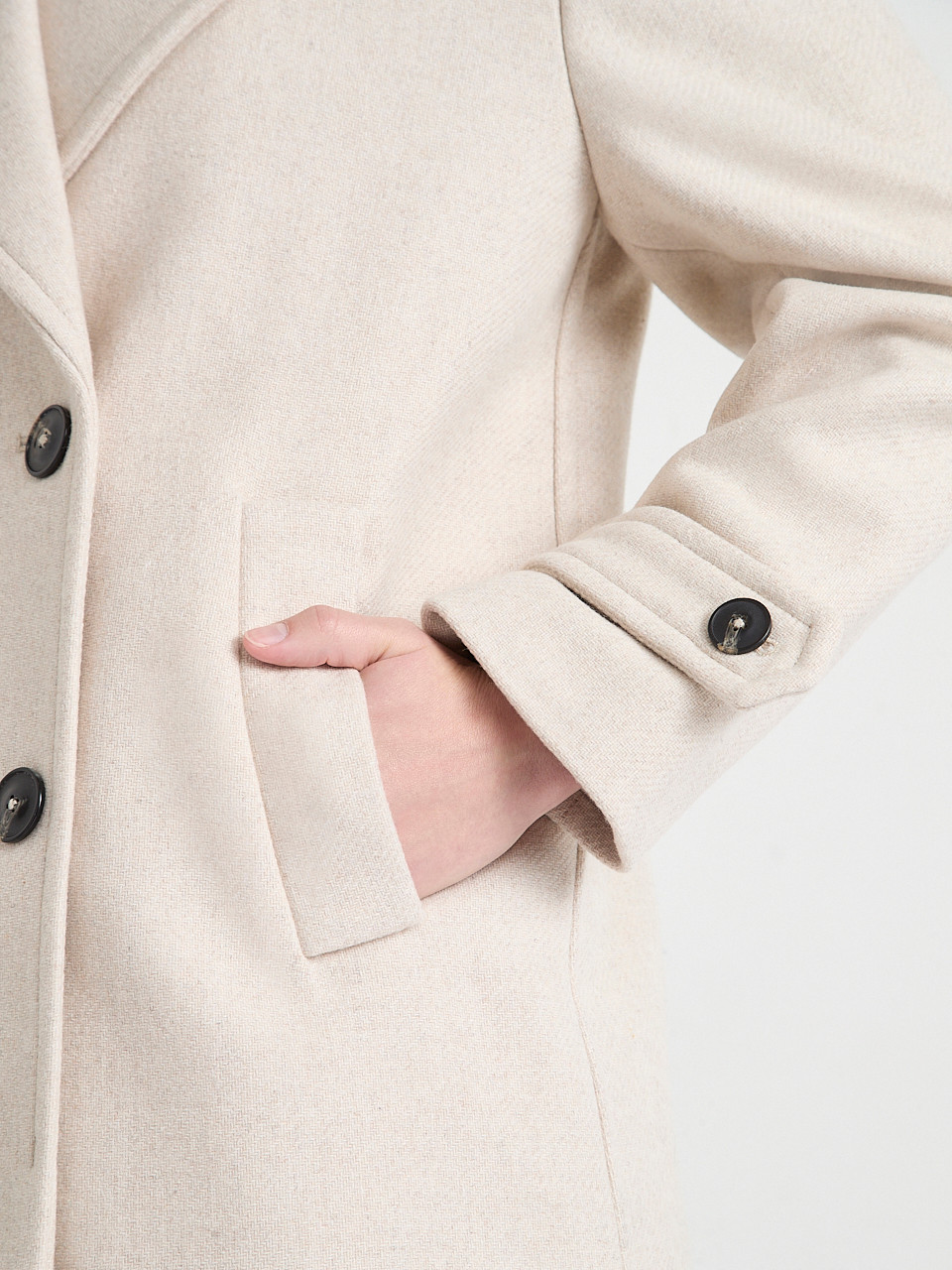 Selena Double-Breasted Wool Peacoat