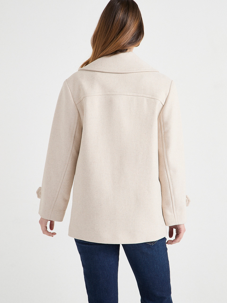 Selena Double-Breasted Wool Peacoat