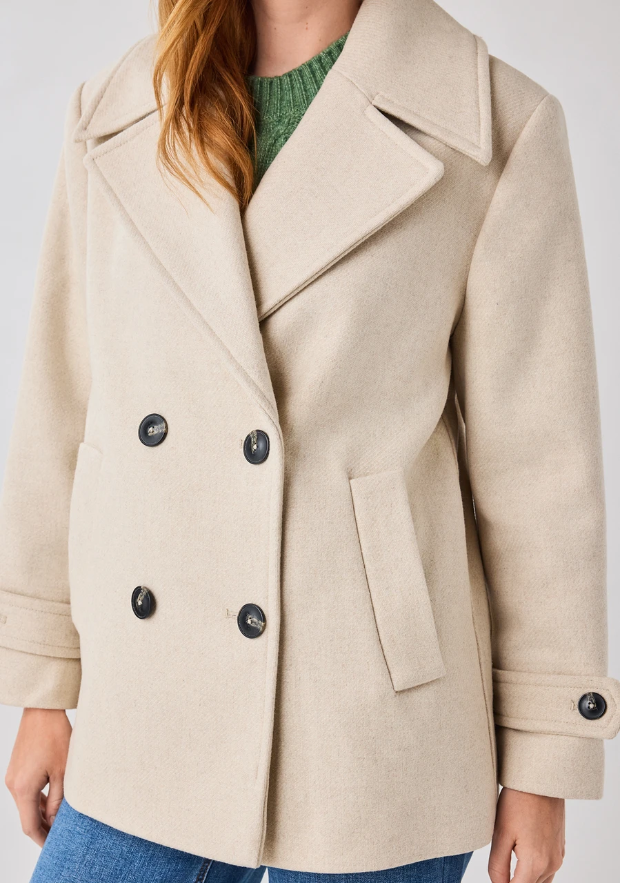 Selena Double-Breasted Wool Peacoat