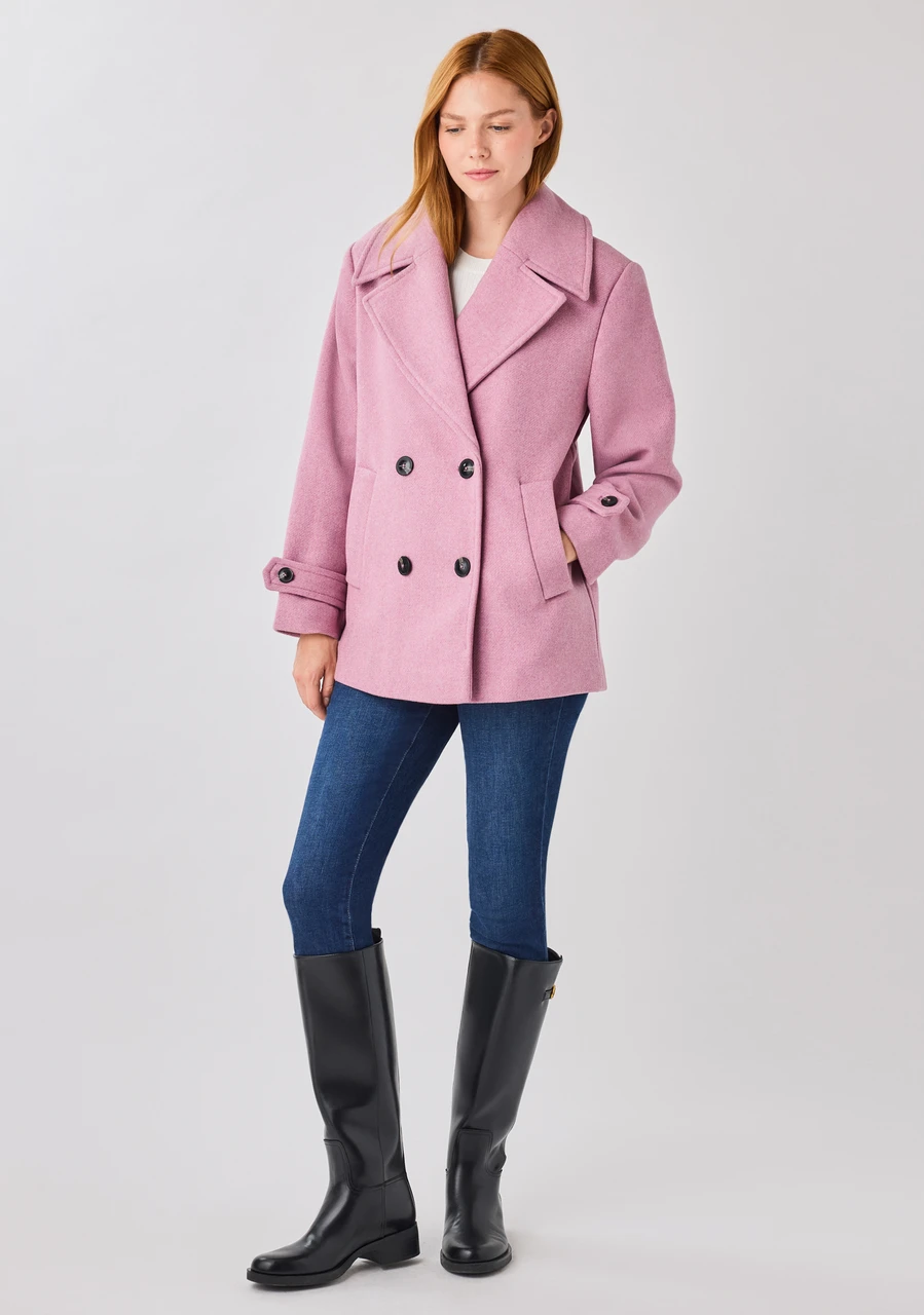 Selena Double-Breasted Wool-Blend Coat