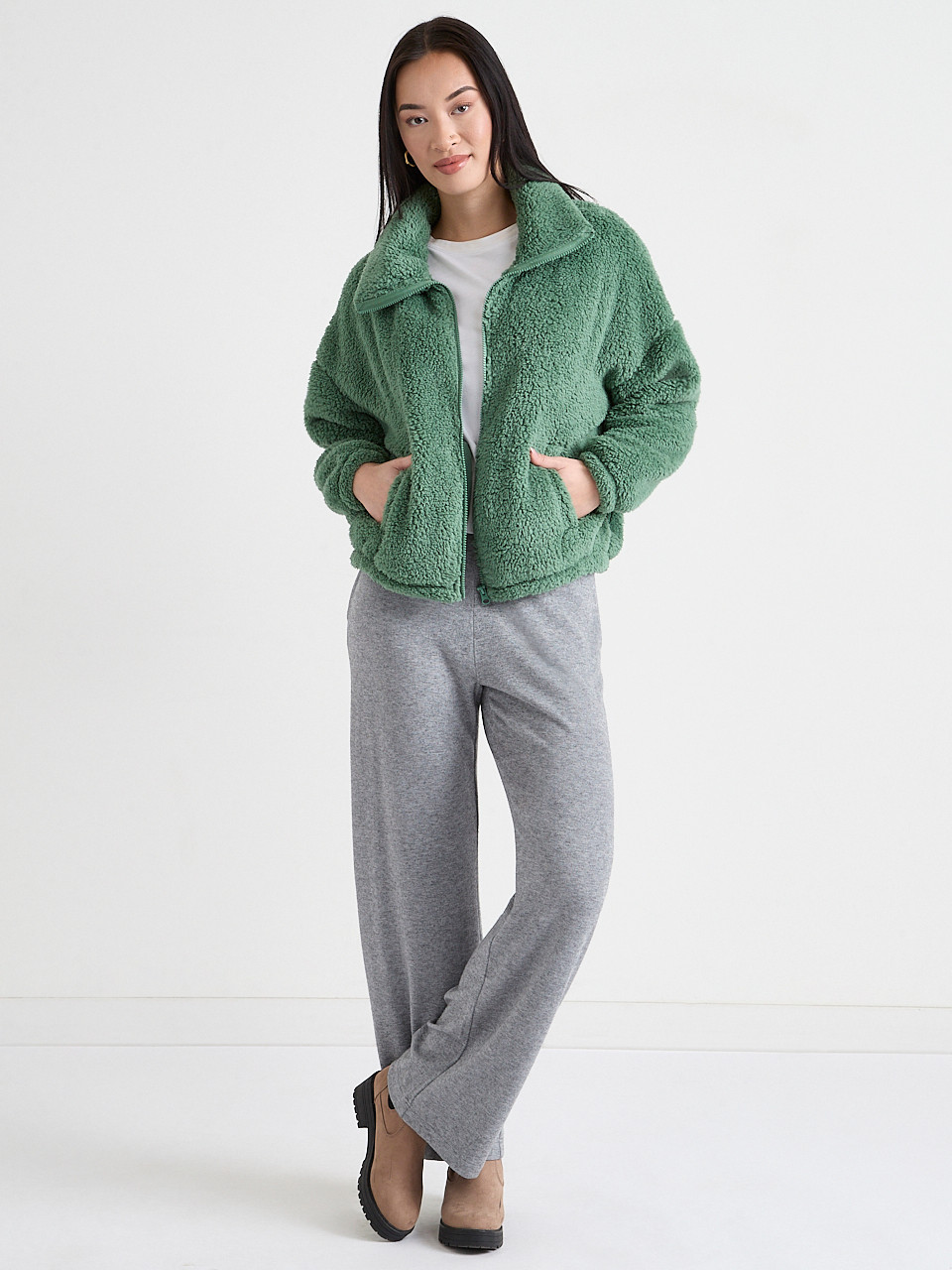 Sherpa Zipper Front Jacket