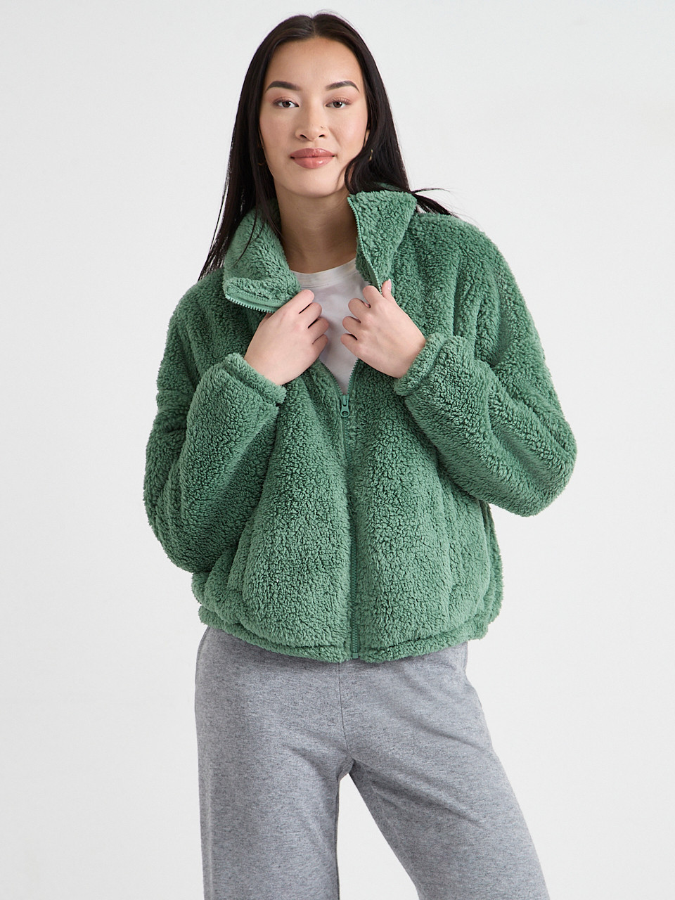 Sherpa Zipper Front Jacket