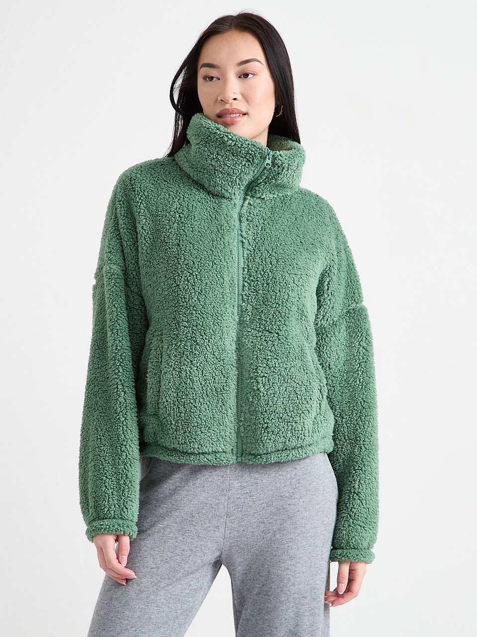 Sherpa Zipper Front Jacket