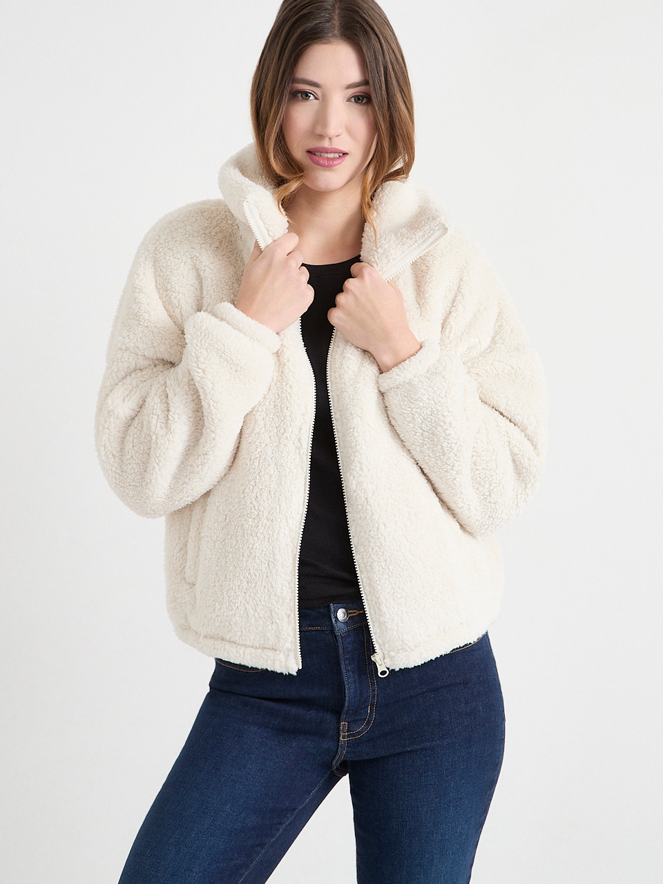 Sherpa Zipper-Front Jacket