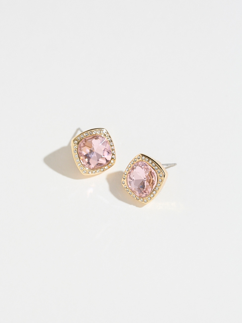 Stone & Pave Stud Earrings