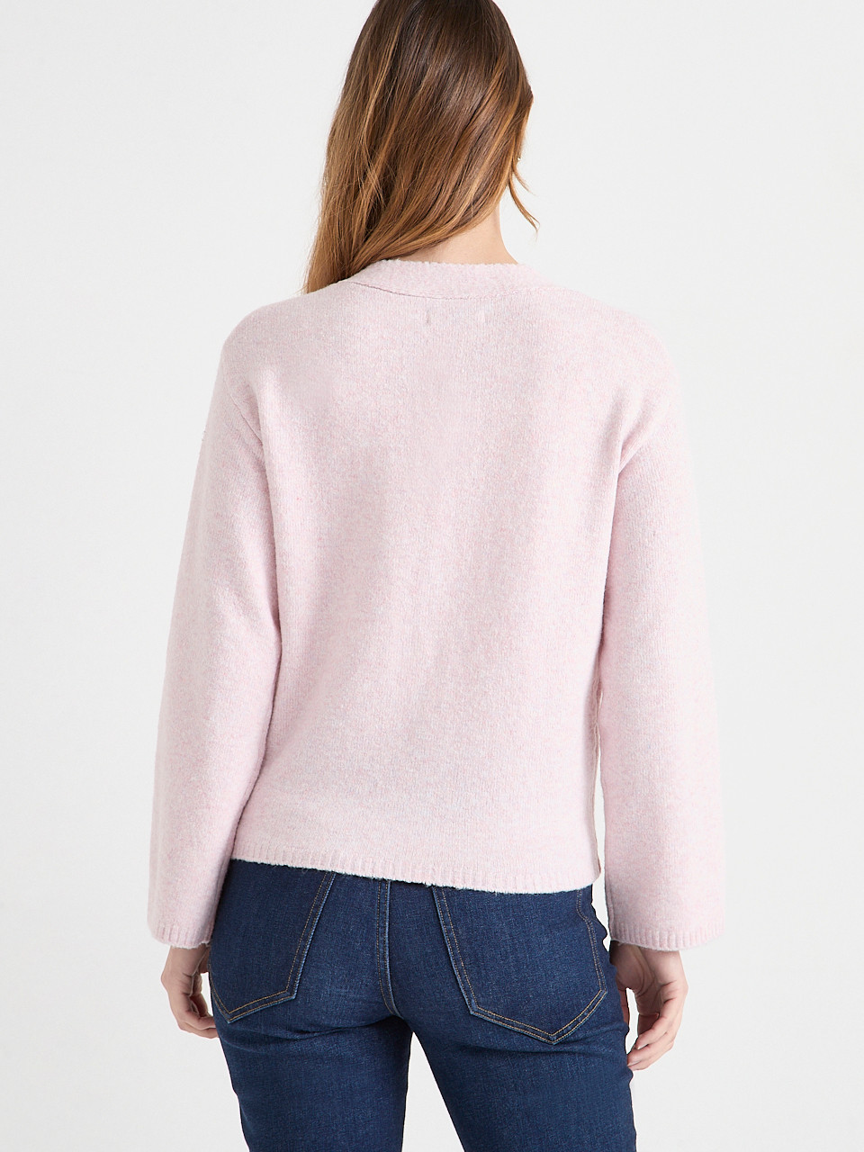 V-Neck Embroidered Cardigan