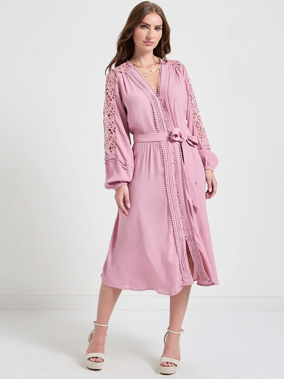 Crochet Dress in Floral Print