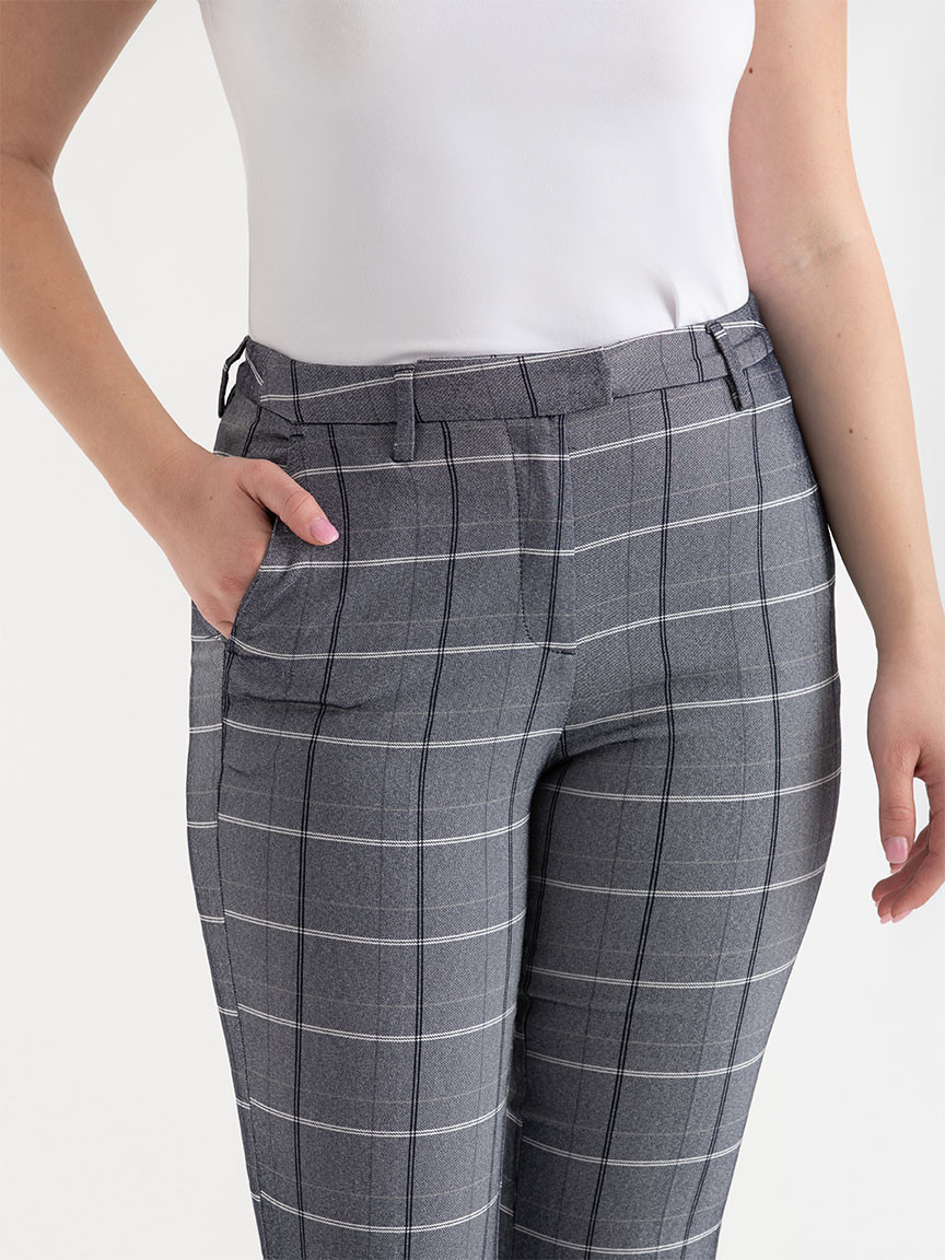 Syd Slim Ankle Pant in Microtwill in Salute Pattern