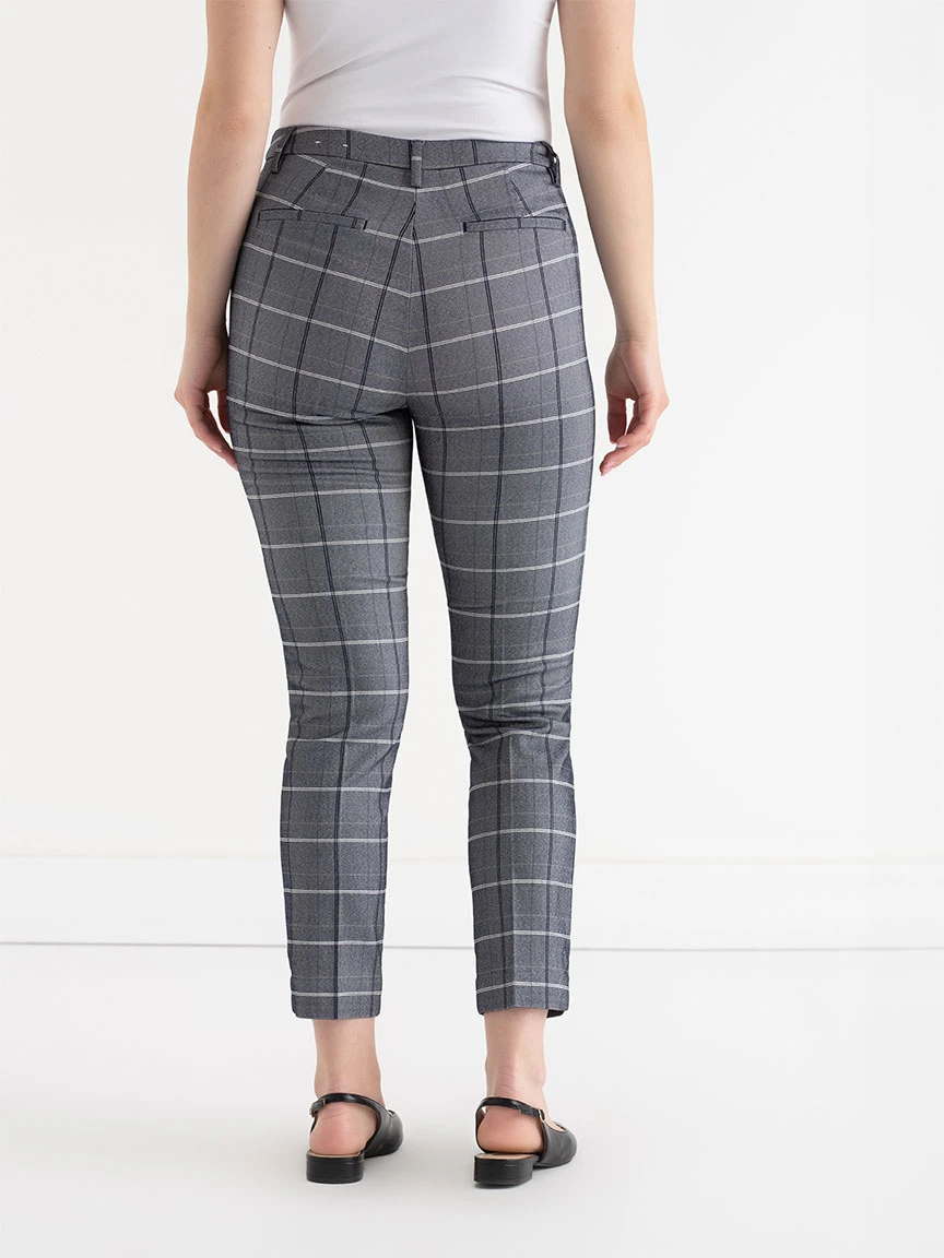 Syd Slim Ankle Pant in Microtwill in Salute Pattern