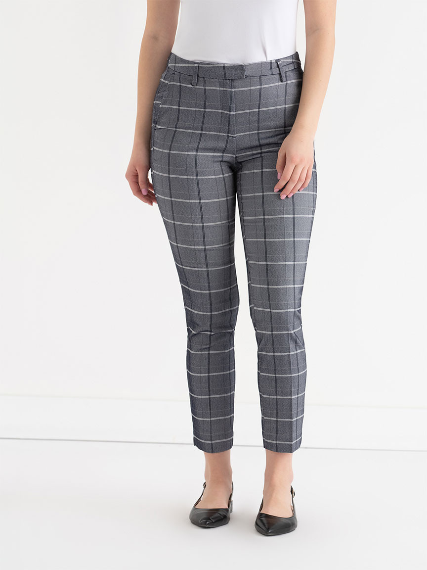 Syd Slim Ankle Pant in Microtwill in Salute Pattern