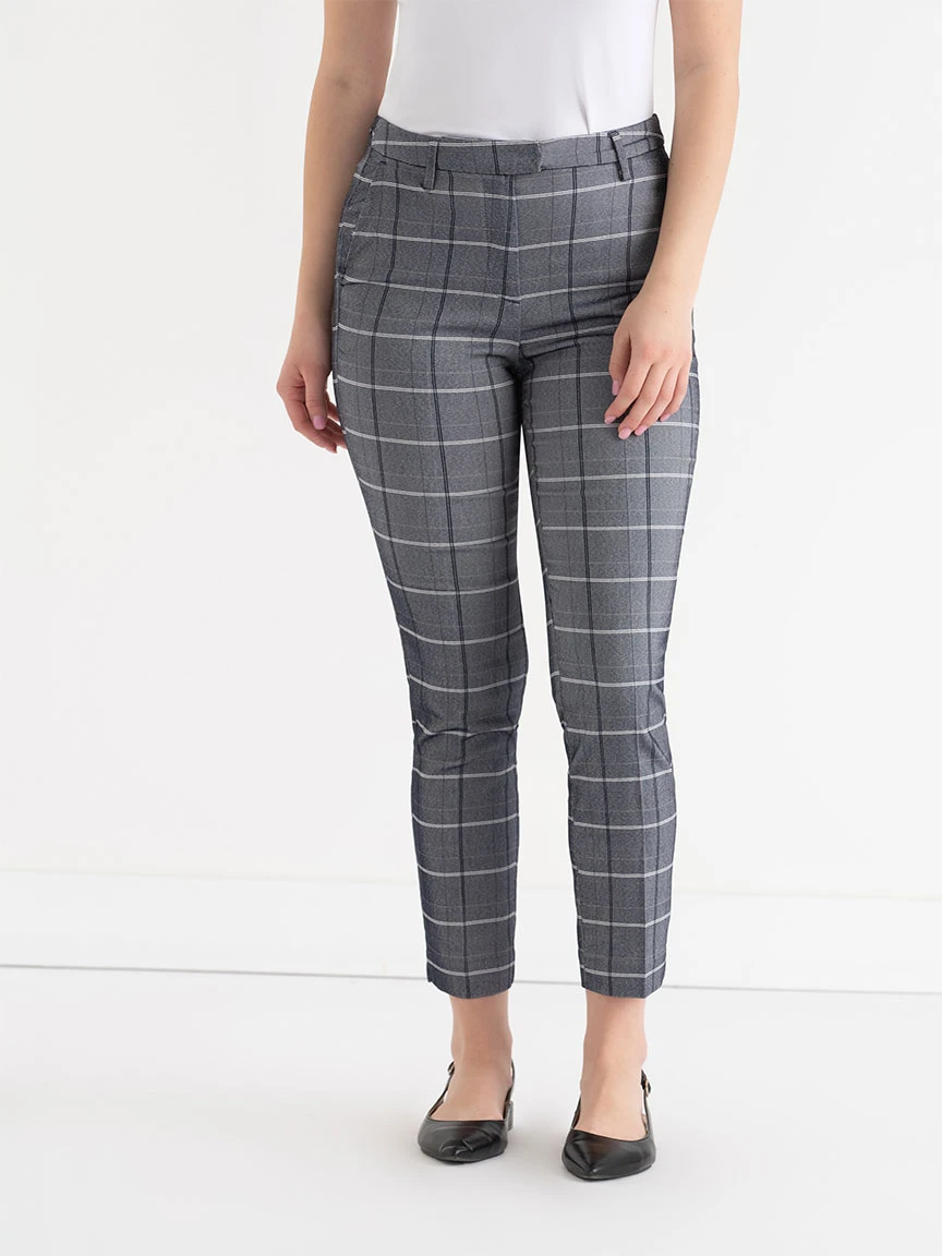 Syd Slim Ankle Pant in Microtwill in Salute Pattern