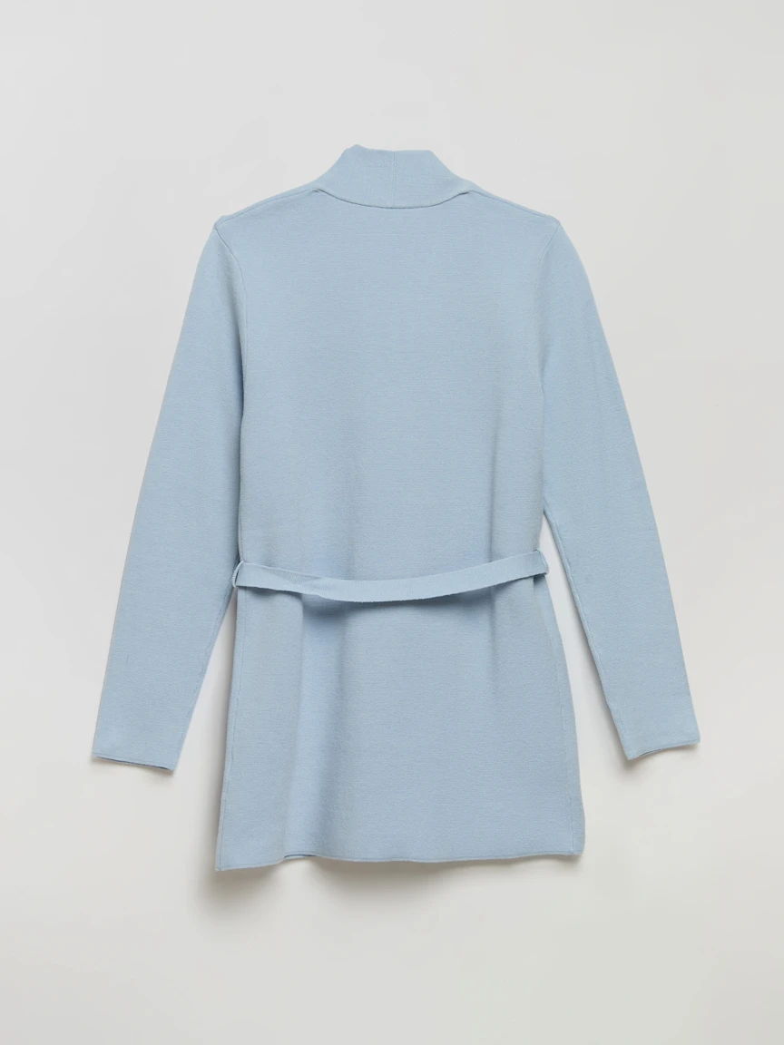 Belted Cardigan in Kentucky Blue