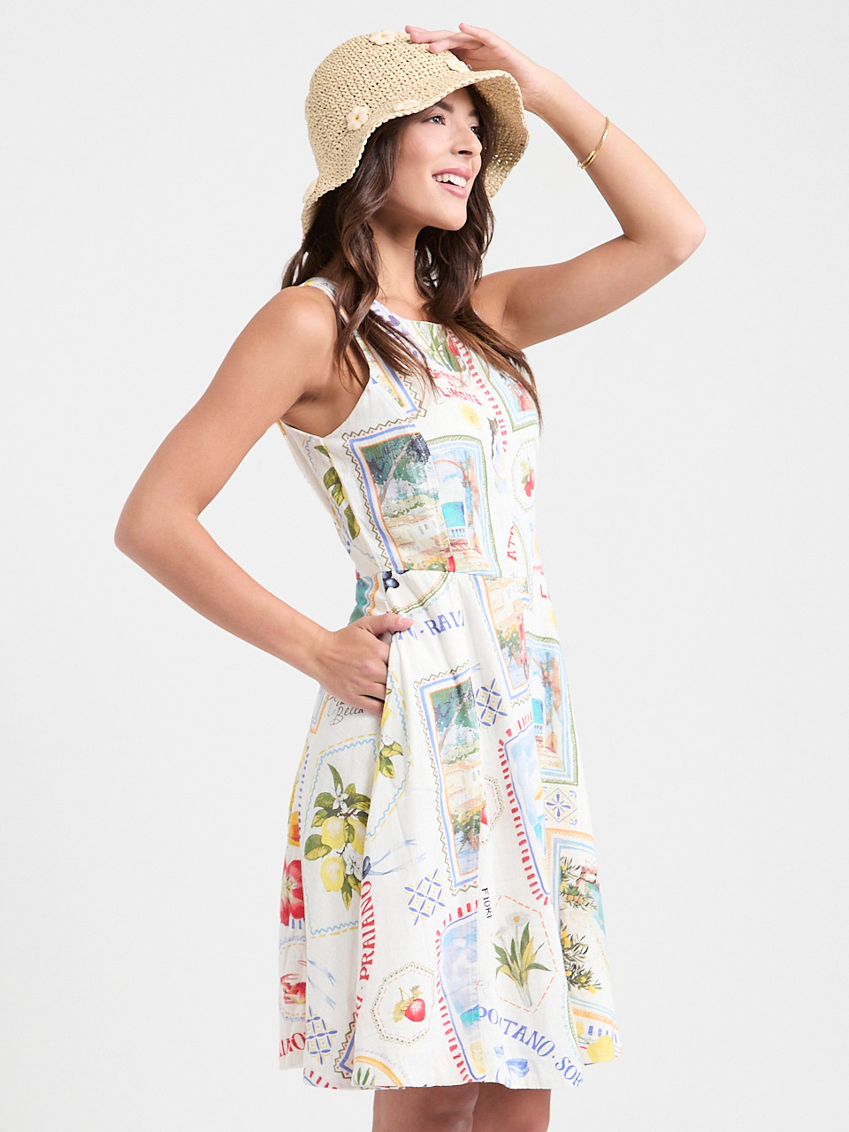 Linen Blend Dress Postcard Print