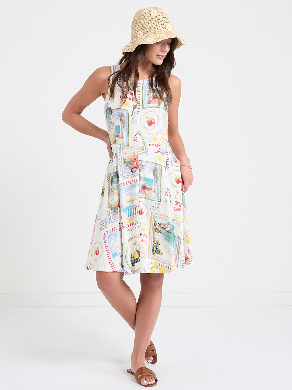 Linen Blend Dress Postcard Print