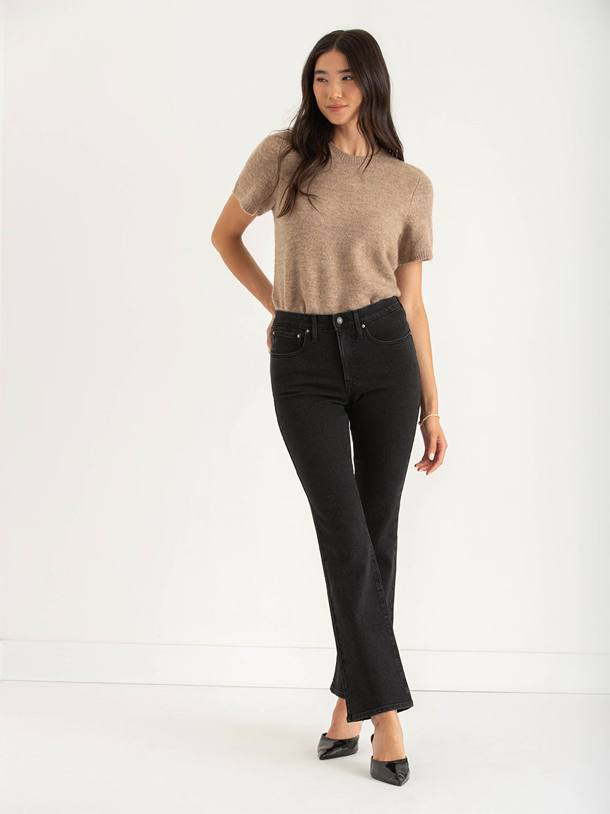 Betty Bootcut High Rise Jeans in Washed Black