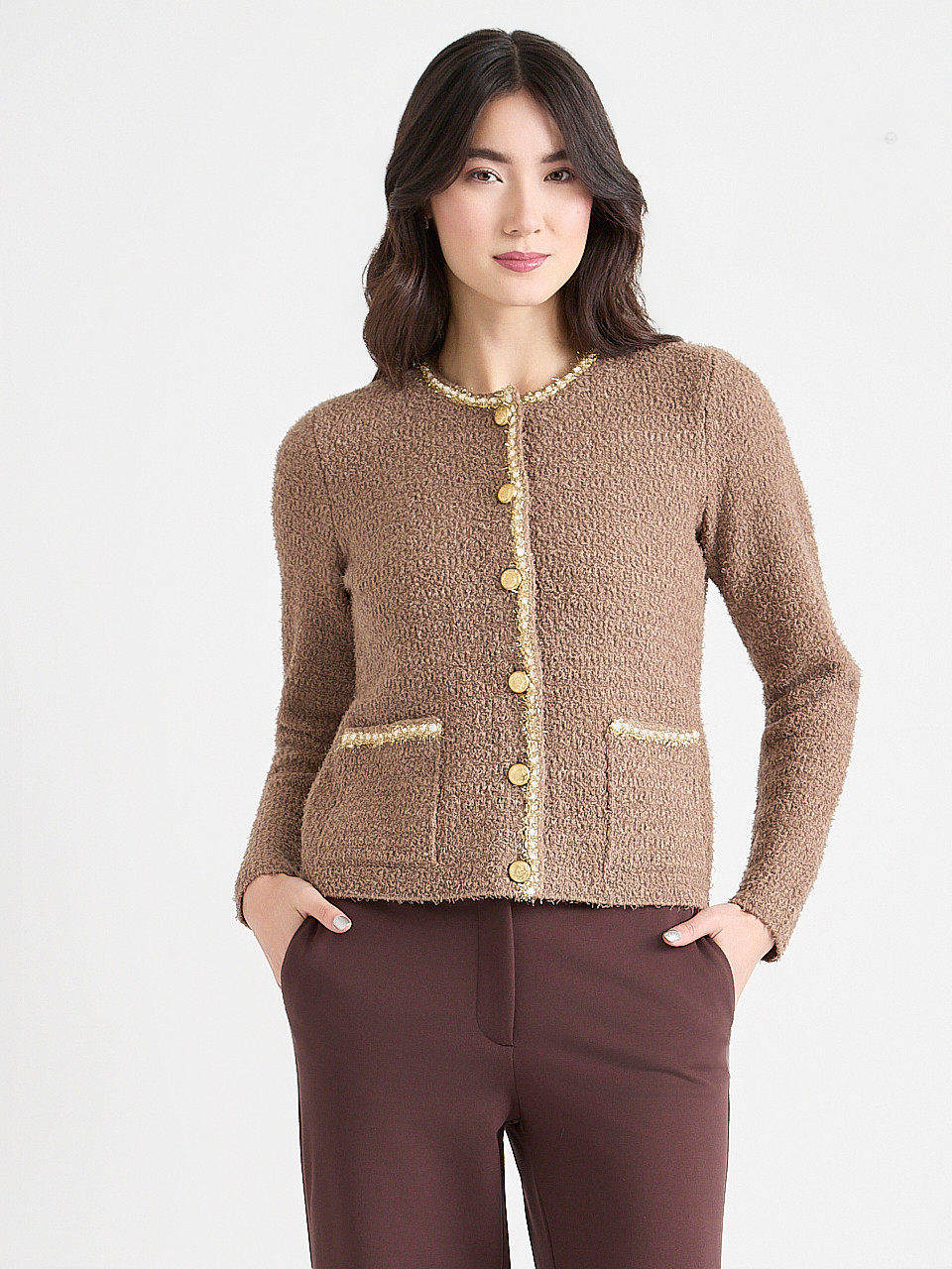 Boucle Cardigan Sweater