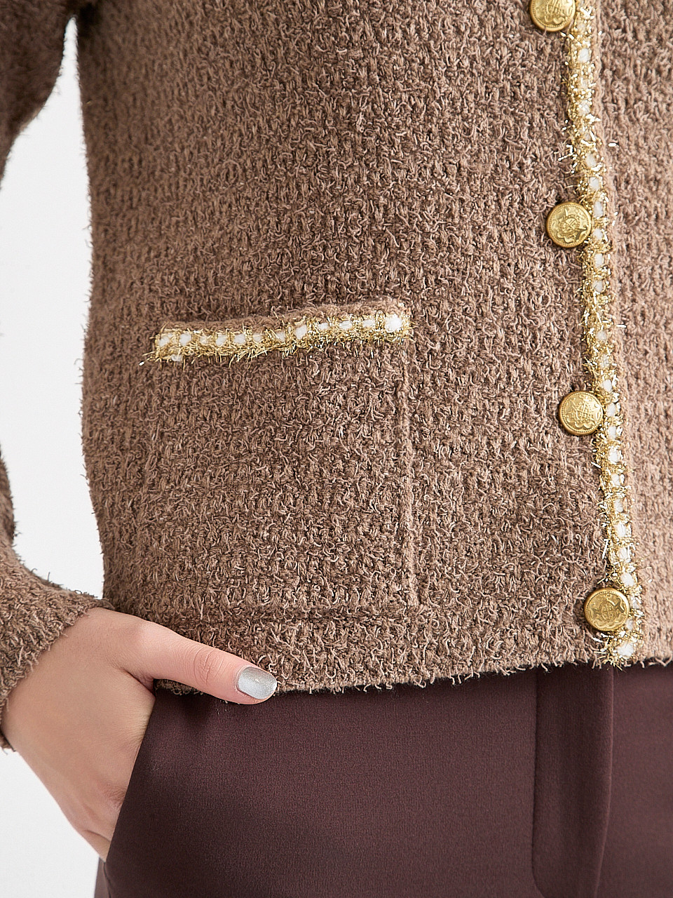 Boucle Cardigan Sweater