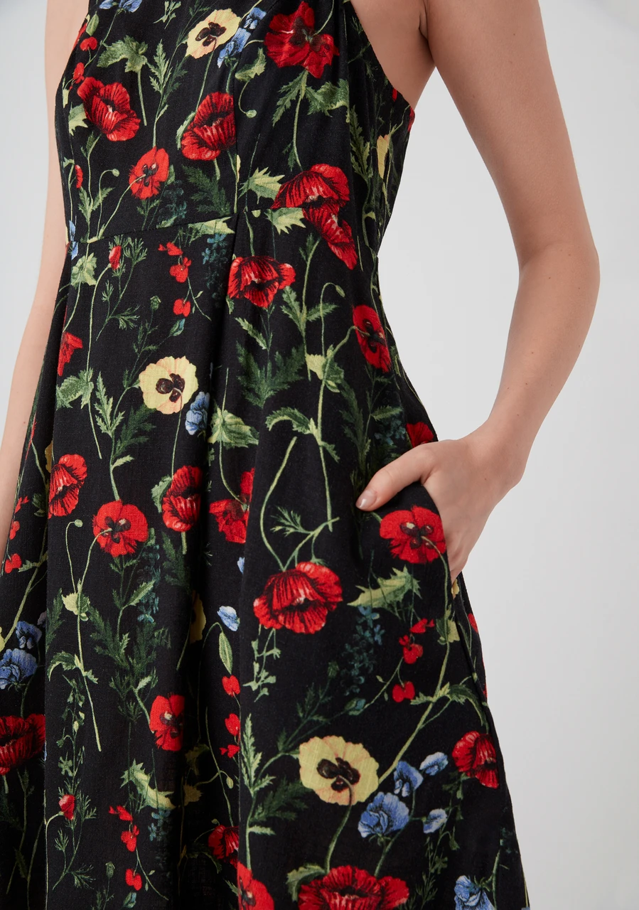 Empress Linen Blend Mini Dress
