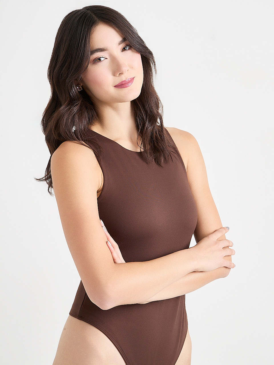 High-Neck Sleeveless Bodysuit