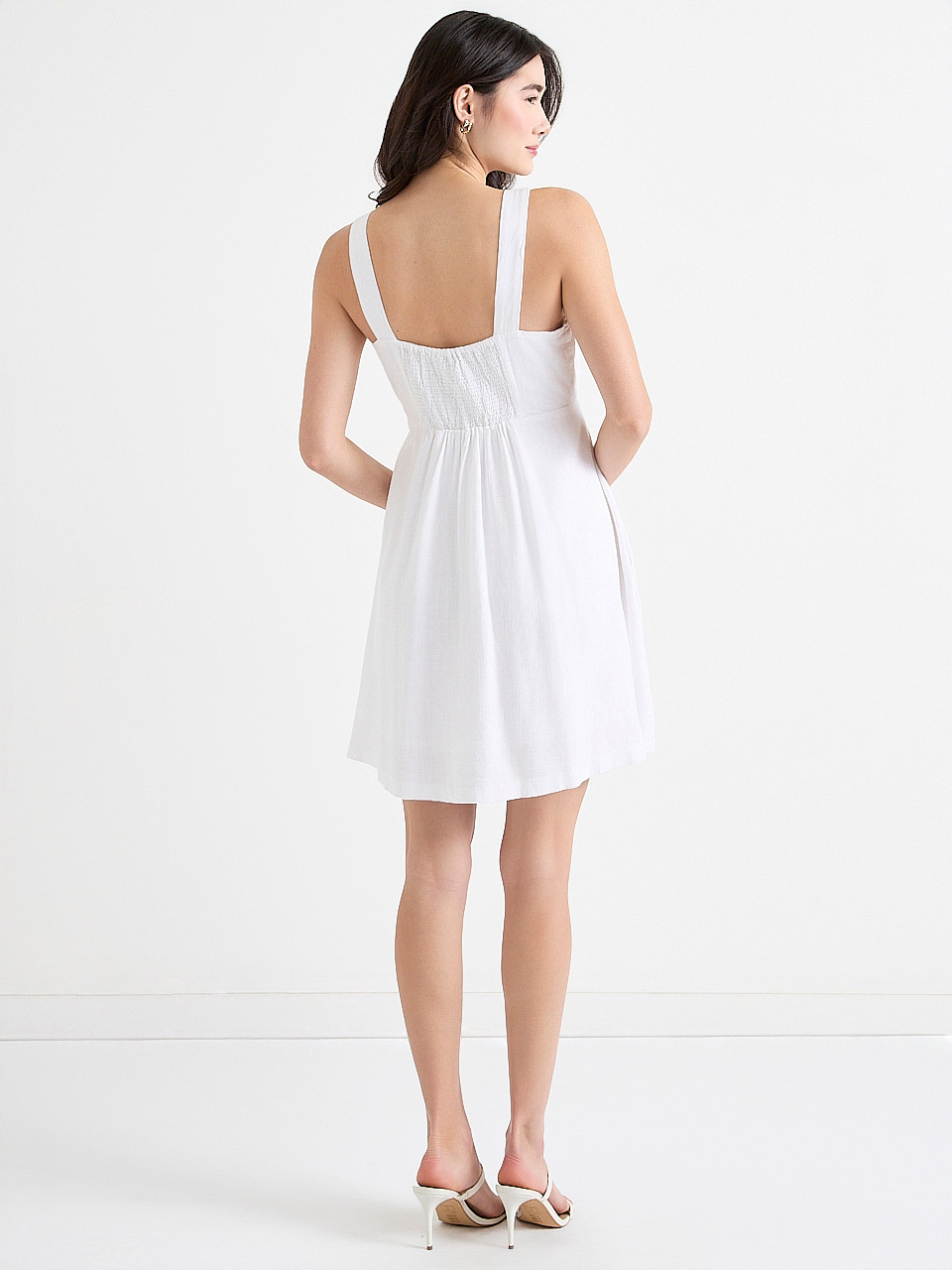 Linen Empress Mini-Dress