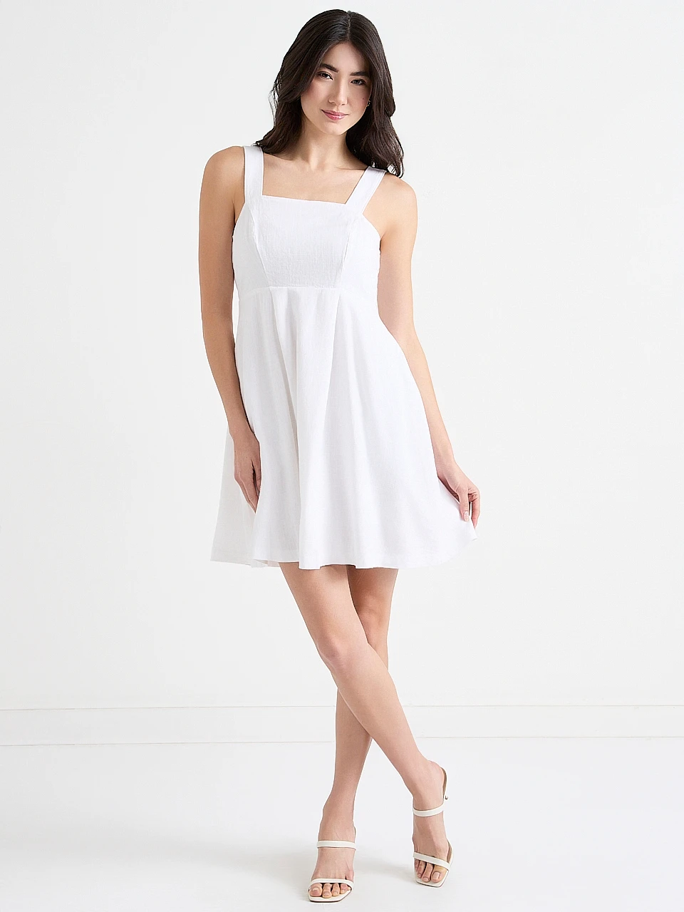 Linen Empress Mini-Dress