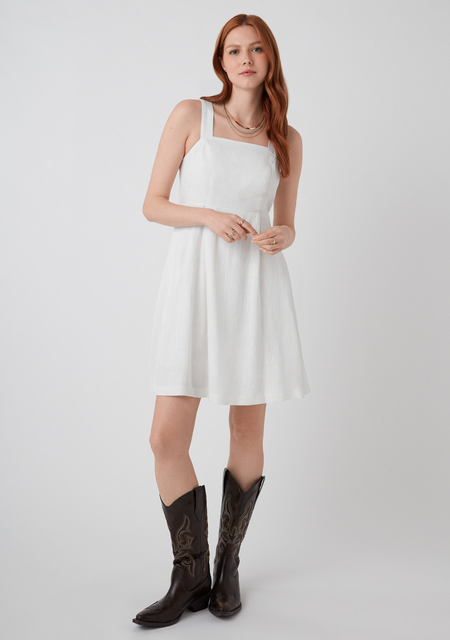 Linen Empress Mini-Dress