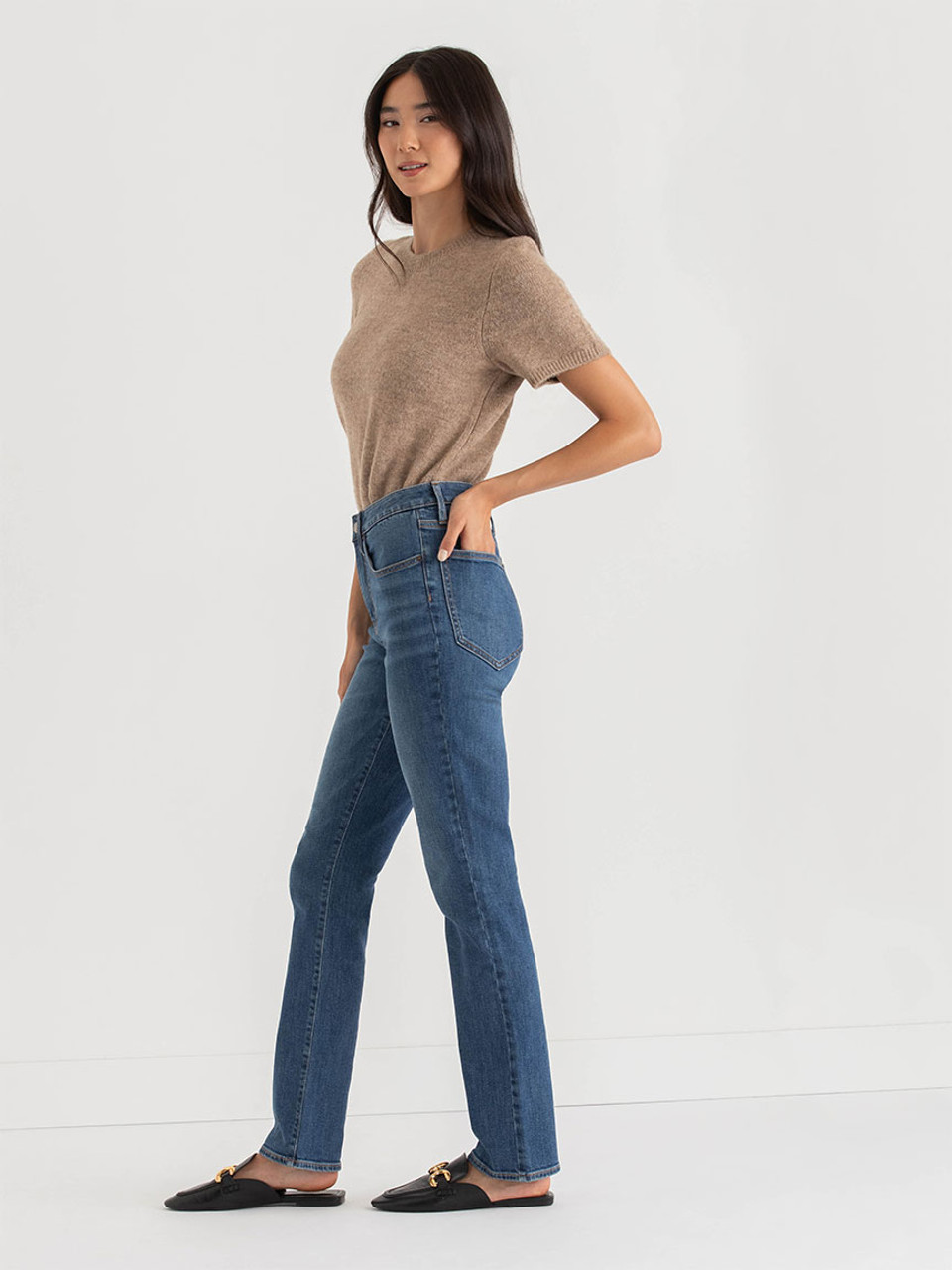 Stevie High Rise Straight Leg Jeans Stevie High Rise Straight Leg Jeans