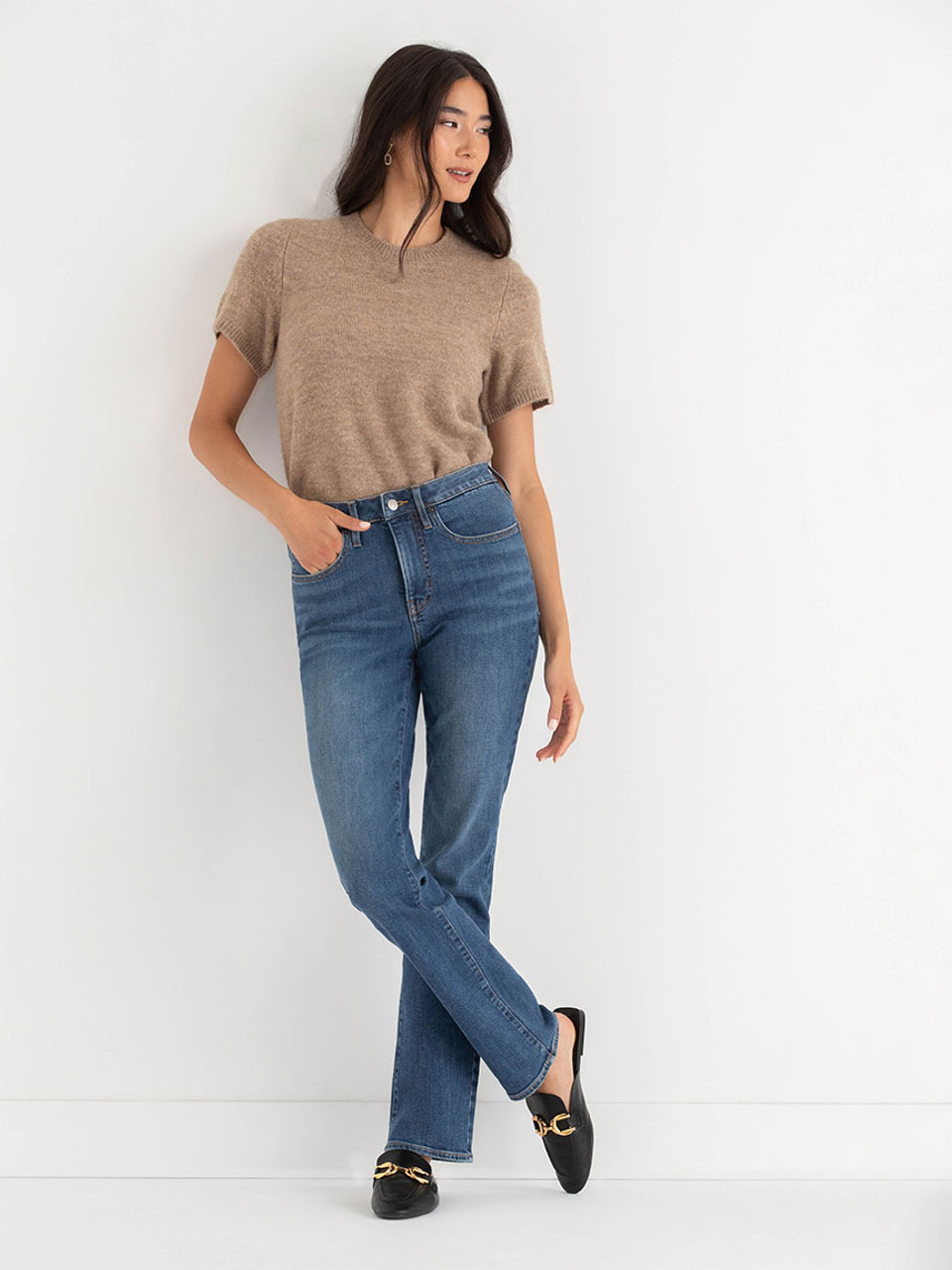 Stevie High Rise Straight Leg Jeans Stevie High Rise Straight Leg Jeans