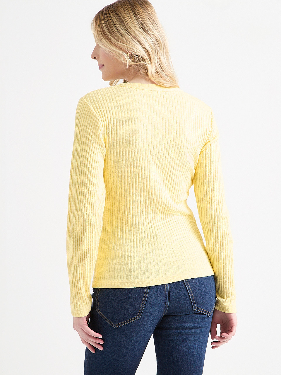 Long Sleeve Ribbed Henley