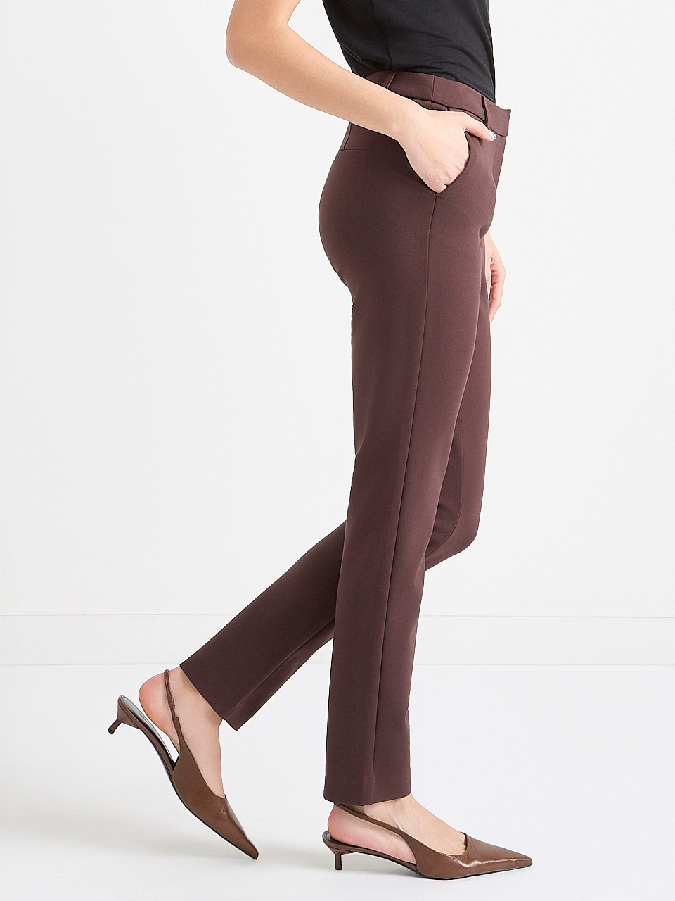Mid Rise Slim Ankle Pant