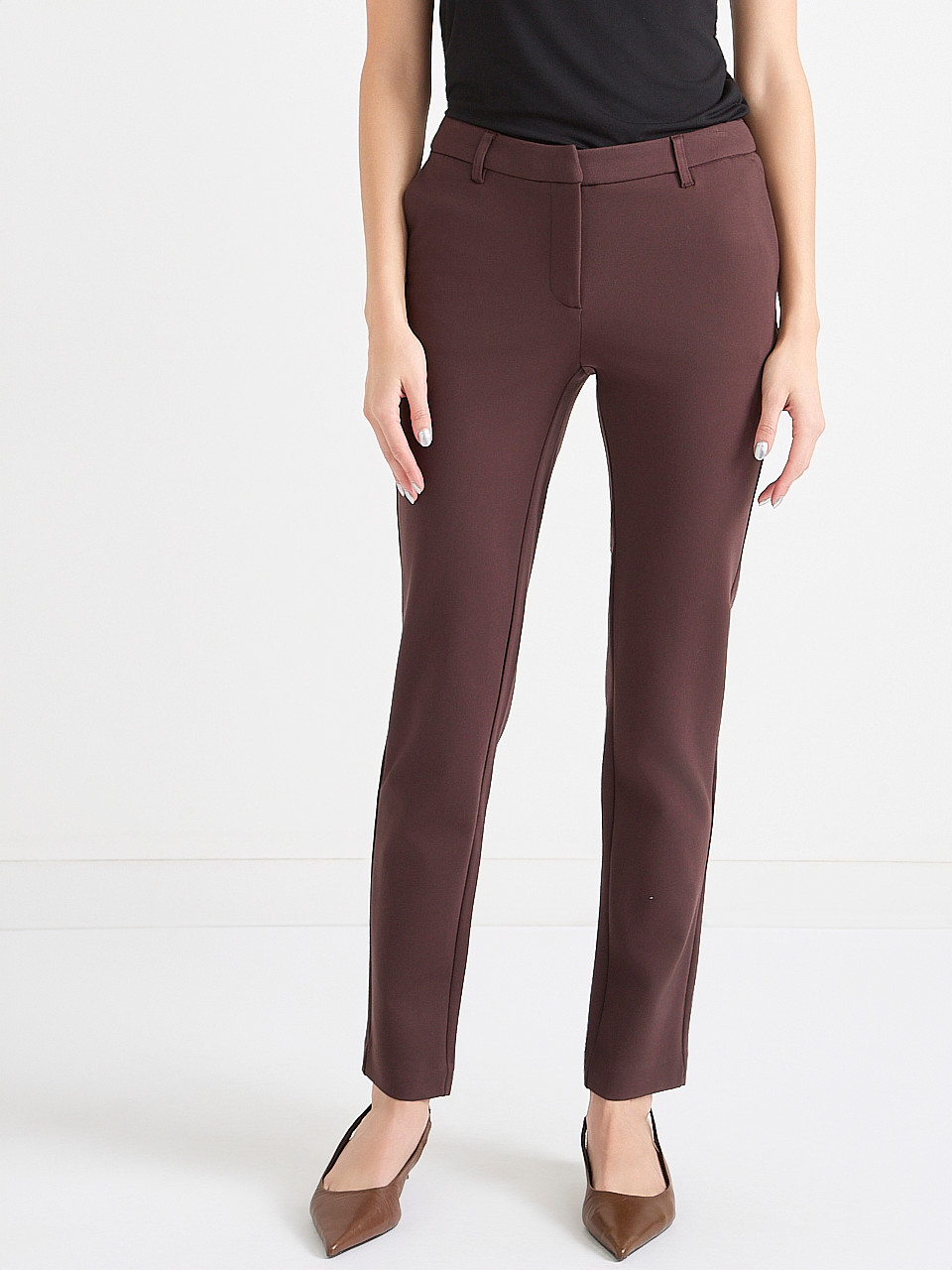 Mid Rise Slim Ankle Pant