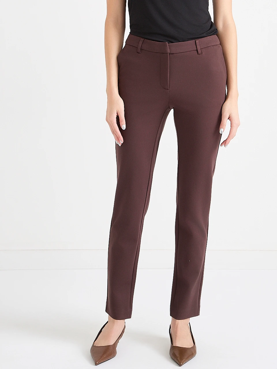 Mid Rise Slim Ankle Pant