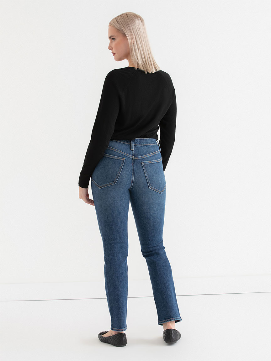 Stevie Straight Mid Rise Jeans