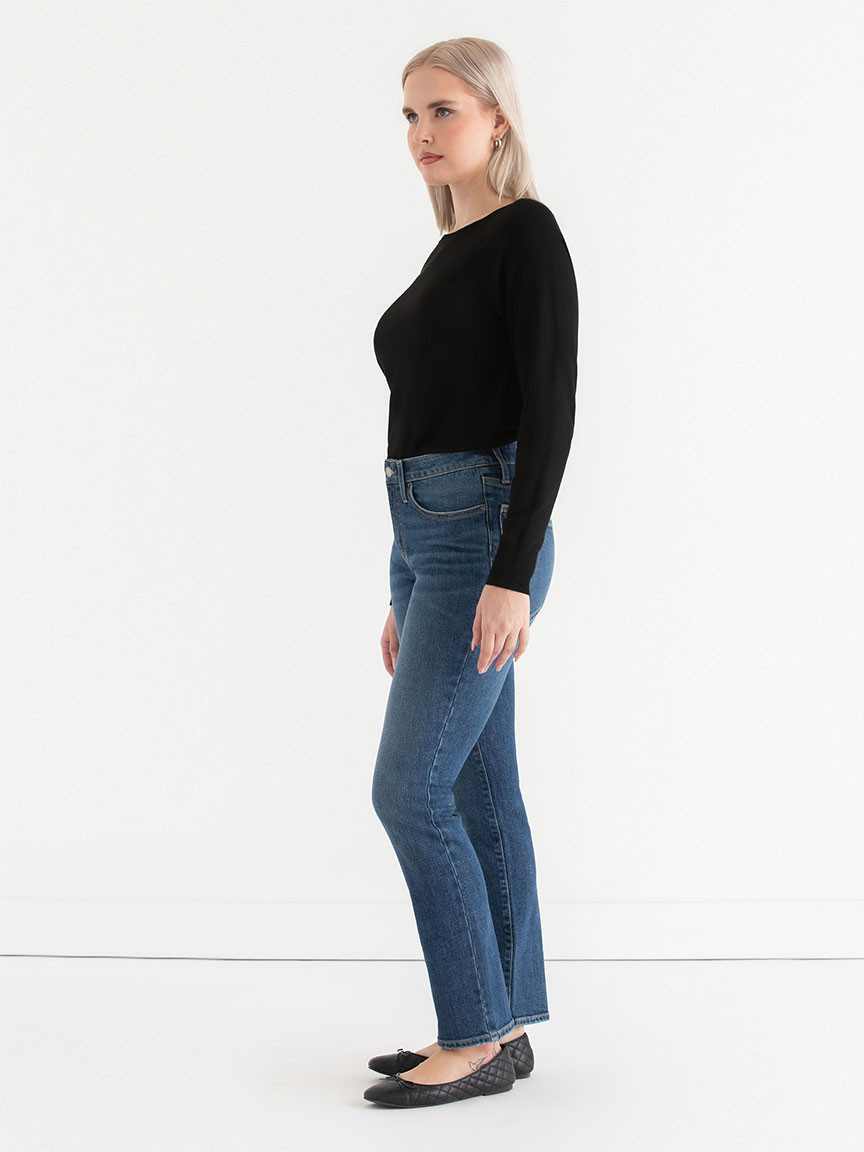 Stevie Straight Mid Rise Jeans
